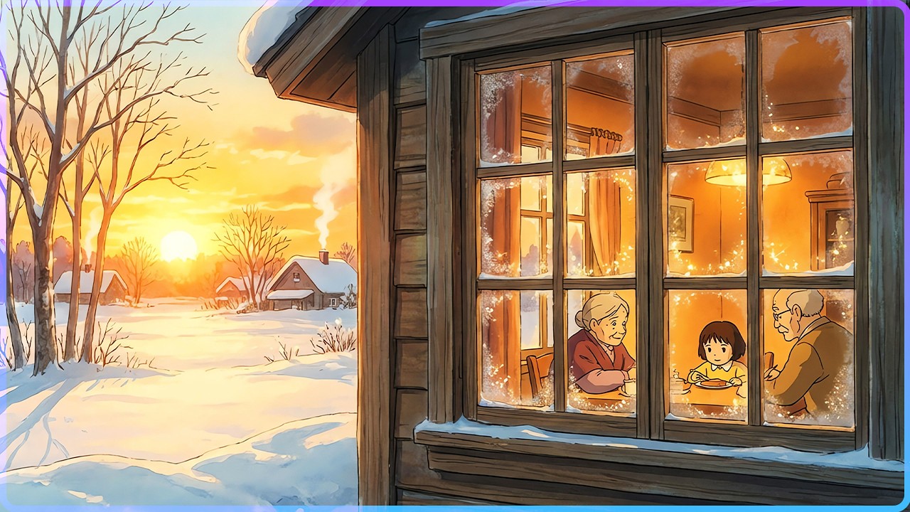 A Peaceful Winter Spent with My Grandparents, something I will never forget (Ghibli Style)