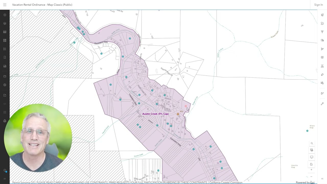 Cazadero CA Vacation Rental Map & 5% Cap Rules | Austin Creek Permit Zones Explained