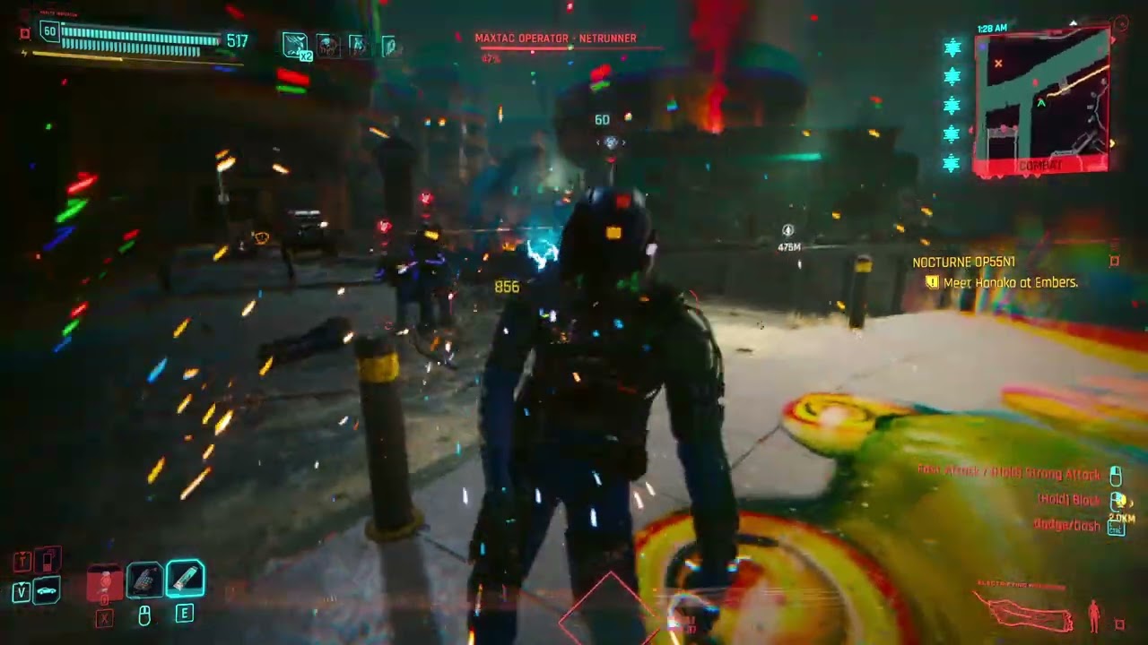 Cyberpunk 2077 monowire decker vs maxtac, very hard
