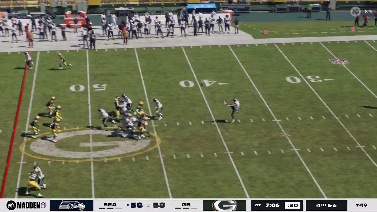 Packers vs Seahawks Wild Card Maden 26 Simulation
