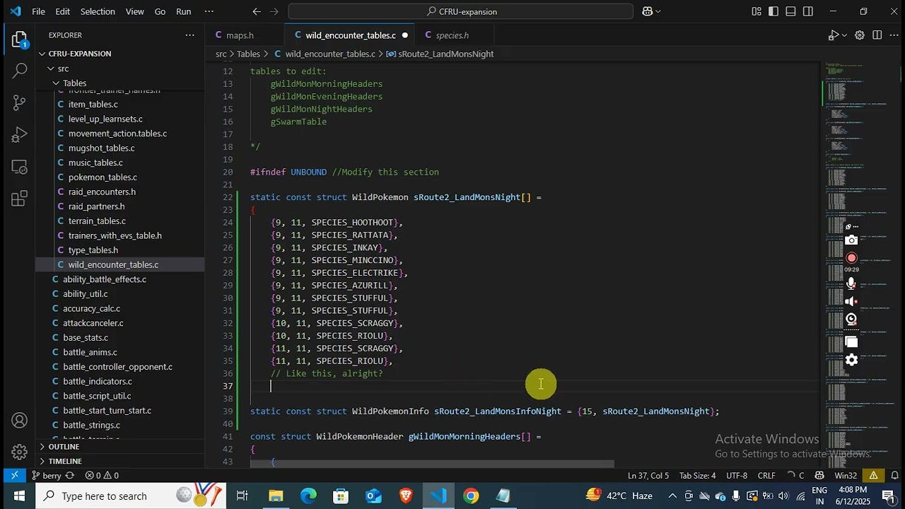 CFRU and DPE Series : Pt. 5 - Editing Wild Encounters using CFRU