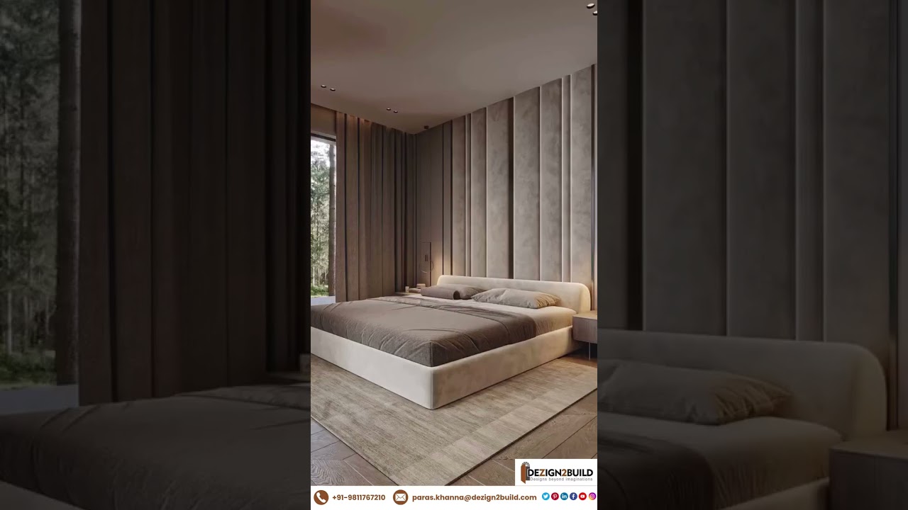Want a bedroom makeover? Contact us#LuxuryBedroomDesign #ElegantInteriors #RelaxingRetreat #trending