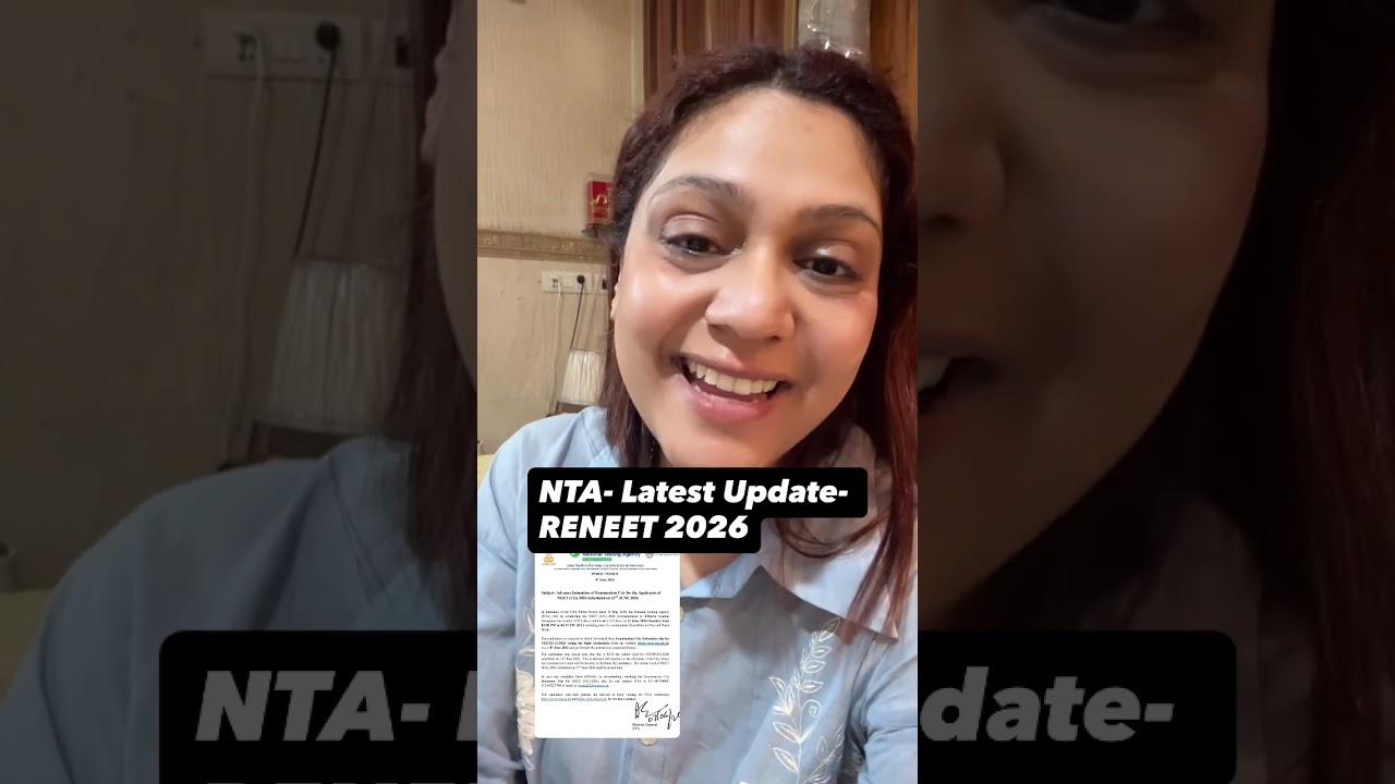 NTA Big Update! 🚨 Exam City Intimation Slip Released #neet2026 #ntaupdate