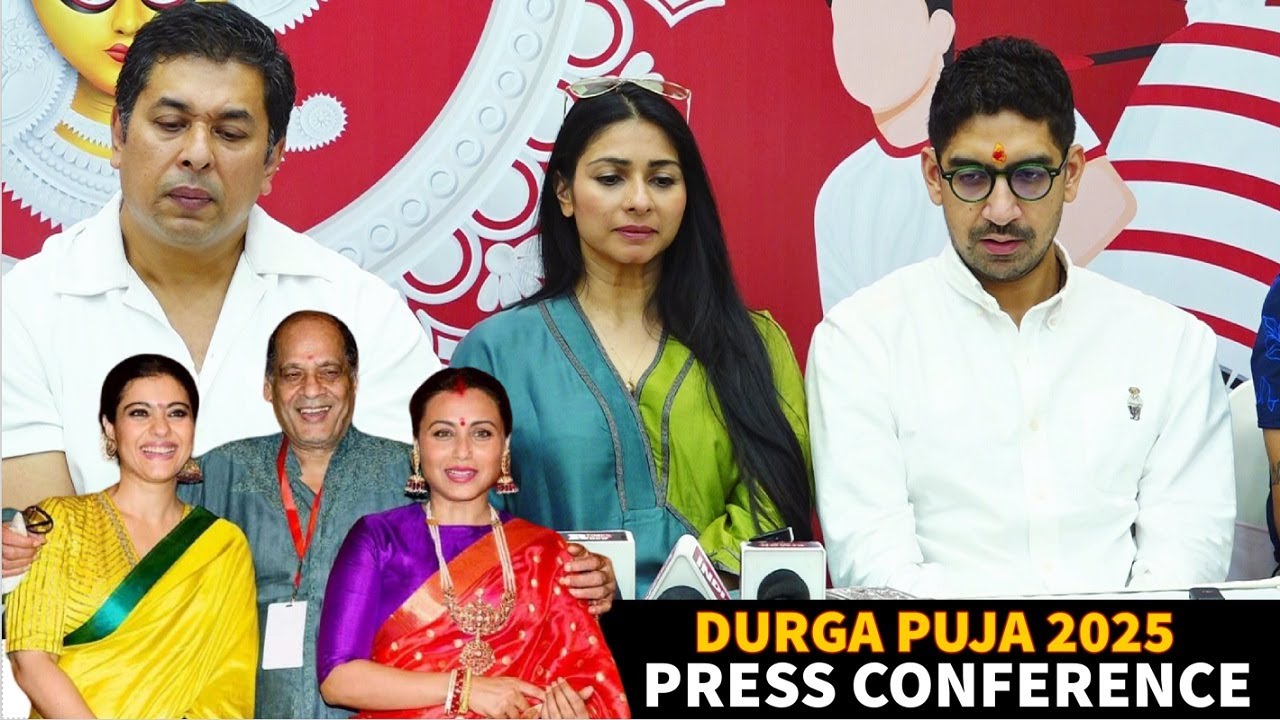UNCUT Kajol & Rani Durga Puja 2025 Press Conference - Remembering Deb Mukherjee, Tanisha, Ayan, Rego