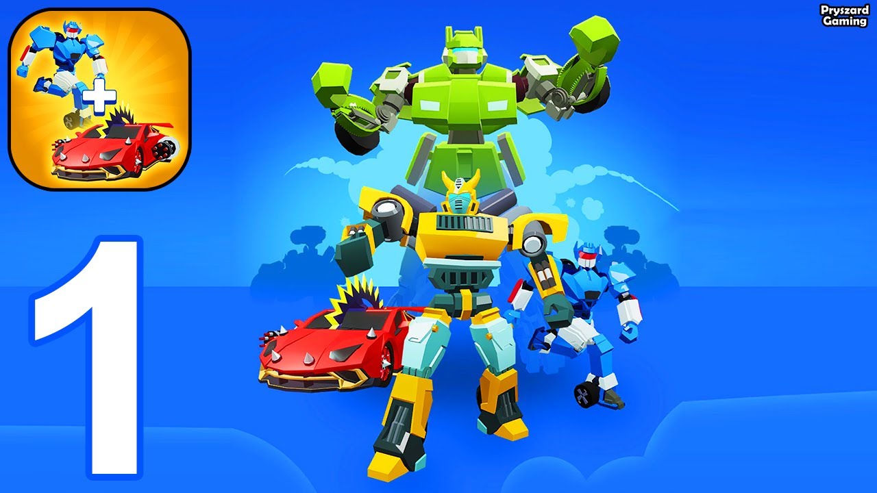 Merge Robot Master: Car Games - Gameplay Walkthrough Part 1 Robot Car Transform Merge Battle