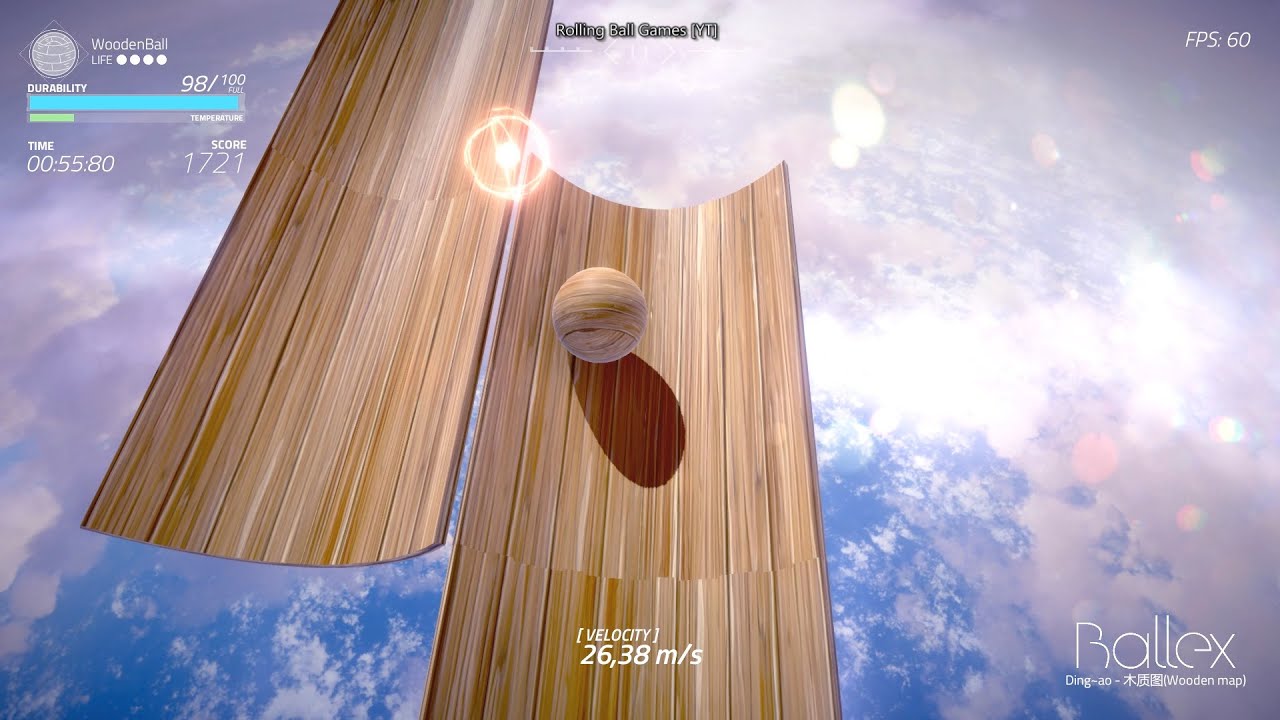 Ballex - Custom Level: "Wooden Map (木质图)"