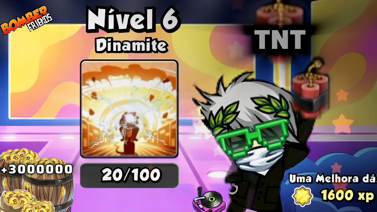 UPANDO DINAMITE PARA NÍVEL 6 + 10 MINUTOS DE TESTE NA ARENA (MUITO APELÃO) – Bomber Friends