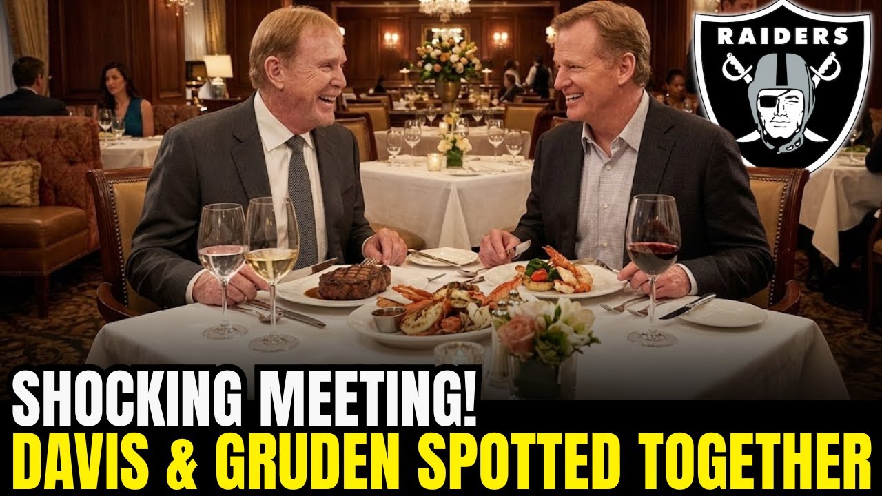 HE’S BACK? Mark Davis spotted dining with JON GRUDEN — fanbase MELTDOWN ensues | Raiders News