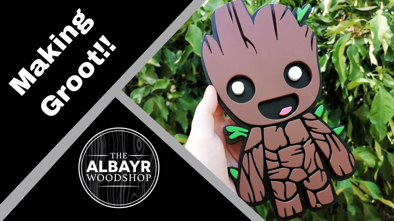 Making Groot on the scroll saw! 3D wood art