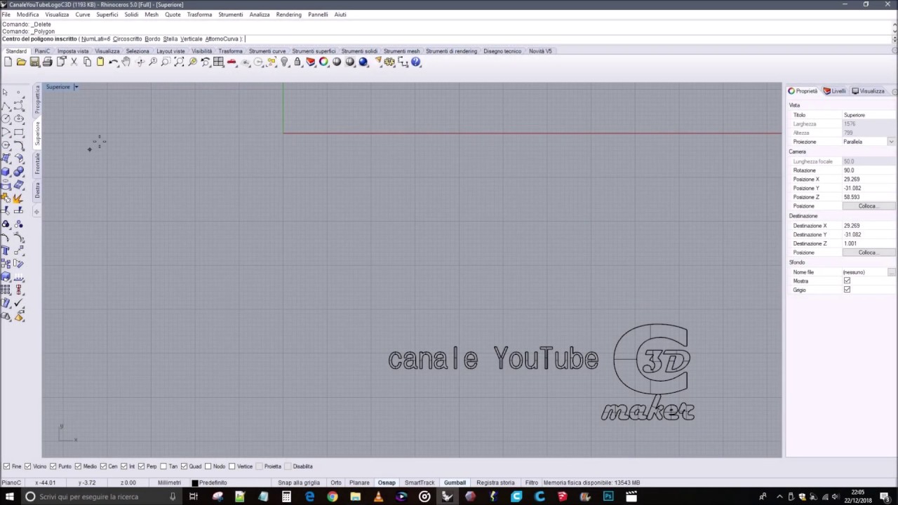 Tutorial Comandi Rhinoceros 