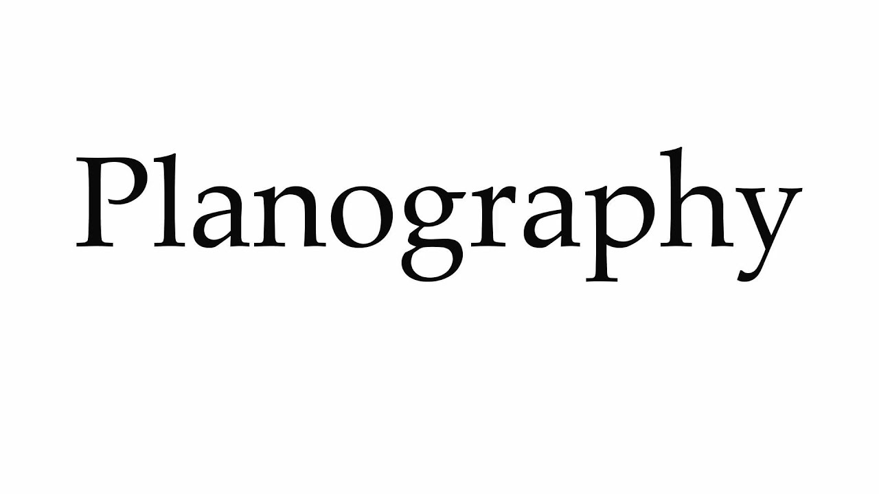 How to Pronounce Planography