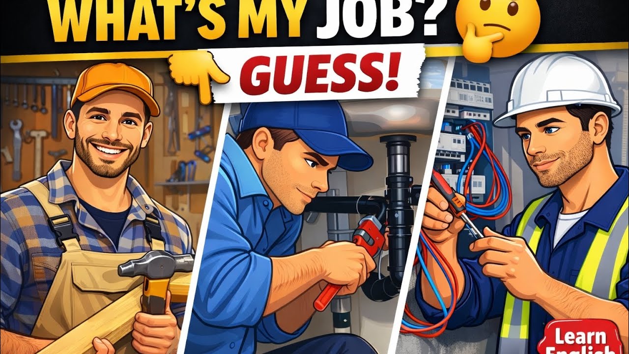 Learn English: 10 Skilled Trades Jobs 🔨 Carpenter, Plumber & Electrician