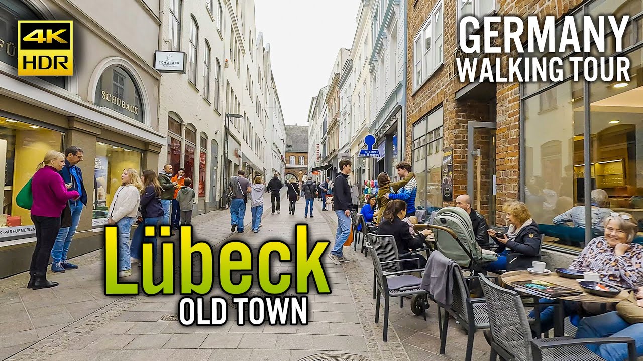 🇩🇪 4K HDR LÜBECK WALKING TOUR SPRING 2024 – Stunning Old Town Streets