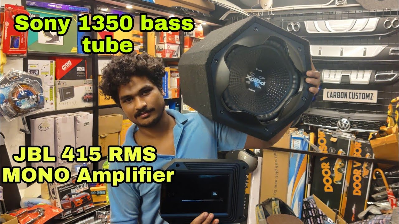 JBL MONO Amplifier 415RMS Power Sony 1350 bass tube review #sony