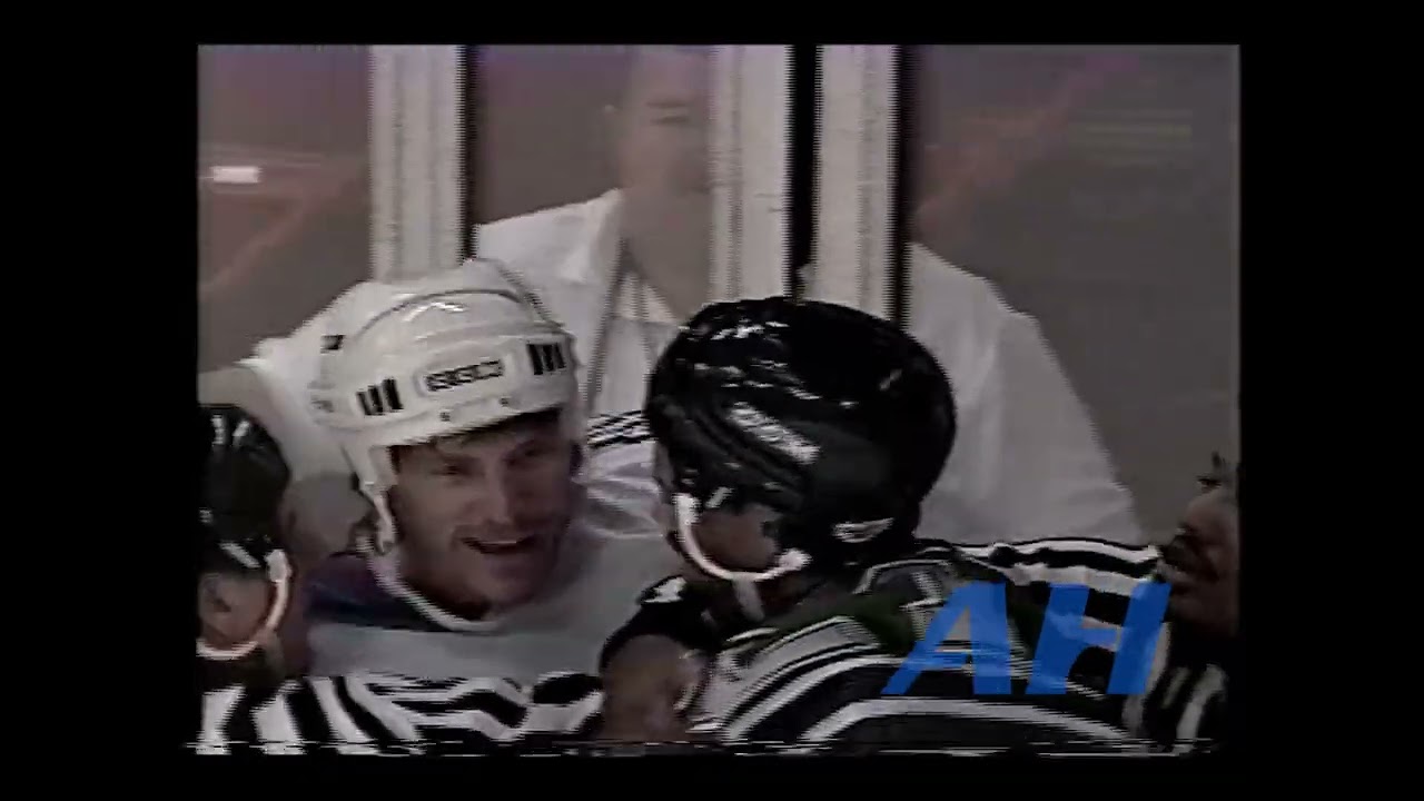 IHL Oct. 2, 1994 Mike MacWilliam,DEN v Graeme Townshend,HOU Denver Grizzlies Houston Aeros