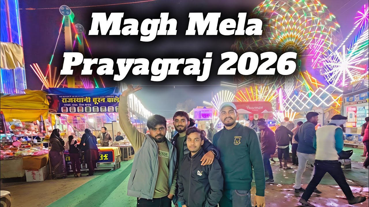 Magh Mela Prayagraj explore with friends #viral #maghmela #trending 