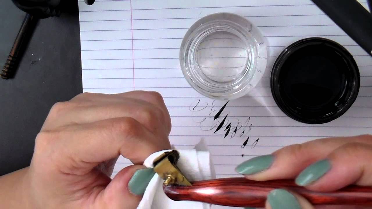 2. Pointed Pen Calligraphy 101: Setting and holding the oblique holder