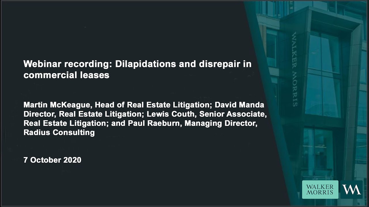 Dilapidations and disrepair in commercial leases