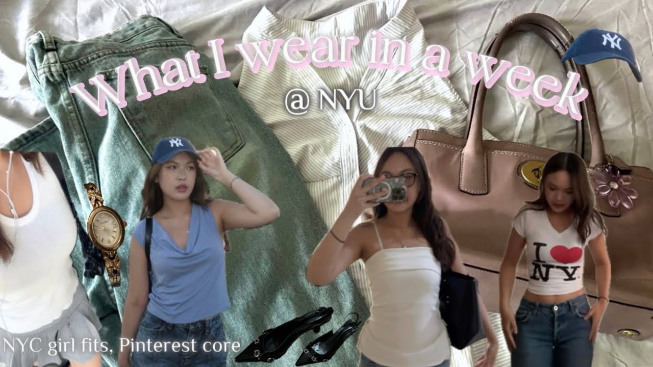 BACK TO SCHOOL UNI FITS 🪷🩰: What I wear in a week @ NYU