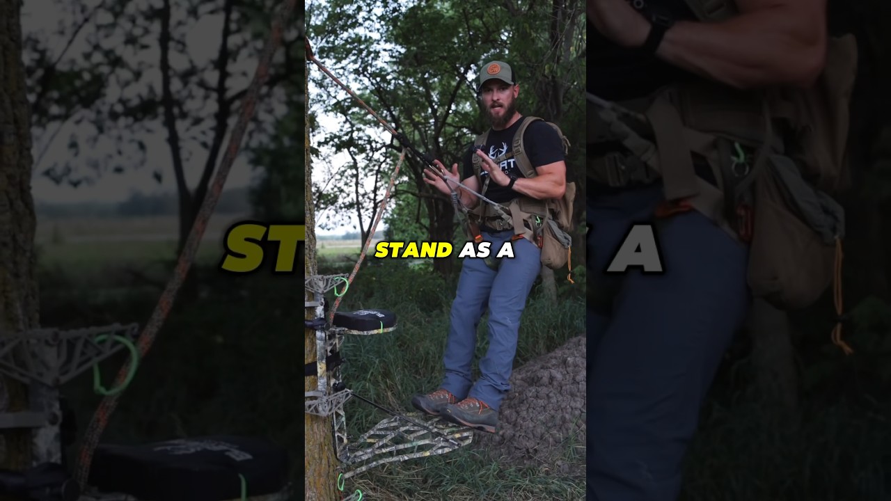 Tree Stand // Saddle HYBRID system! Elevate Tree Stands are what&rsquo;s up #yt #mobilehunter #Ytshorts