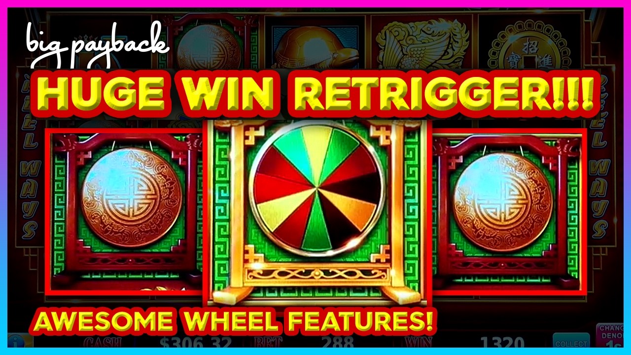 RARE RETRIGGGER WHEEL → HUGE!!! 88 Fortunes Money Coins Slots!