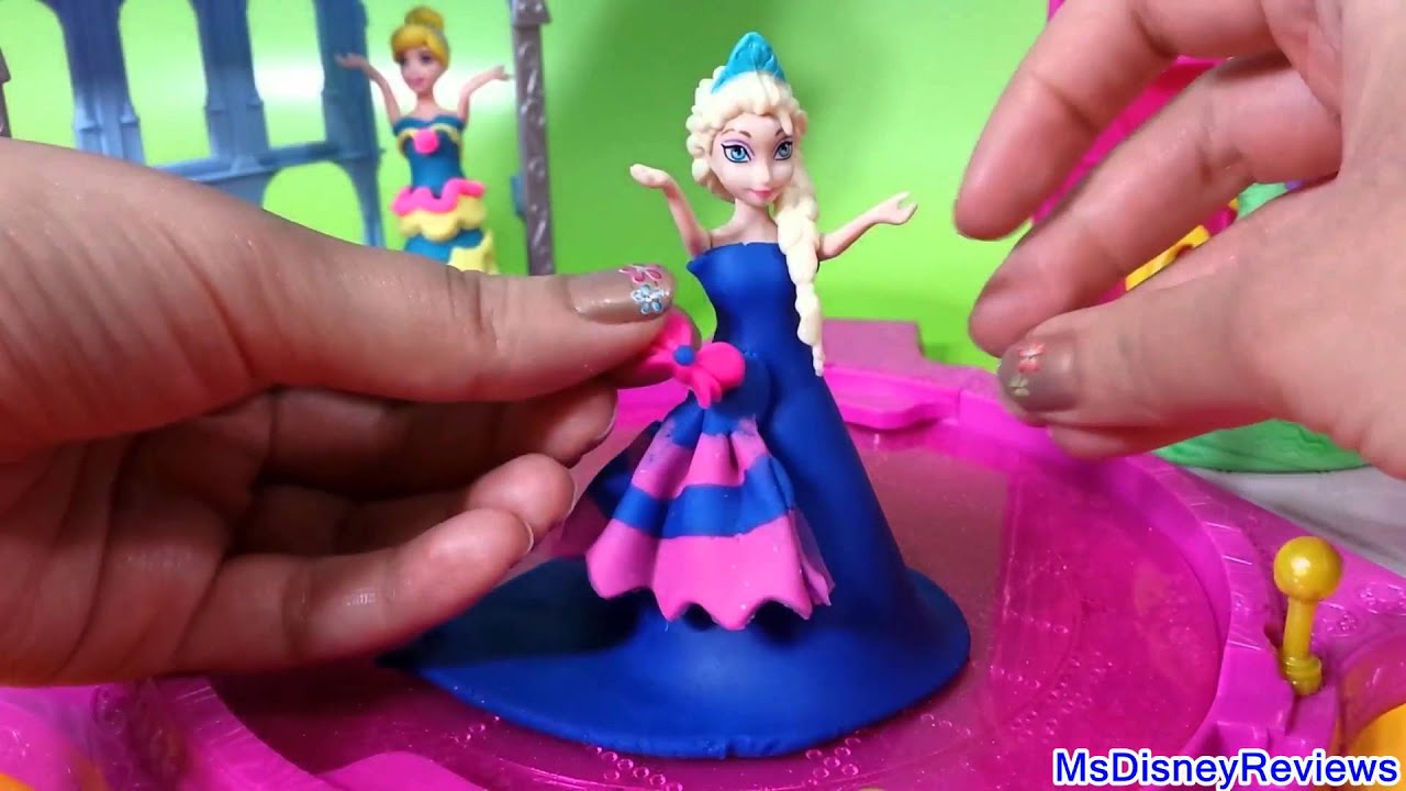PLAY DOH Sparkle dresses 8 Disney Princess Magiclip dolls Elsa Anna Glitter Glider Ariel Rapunzel