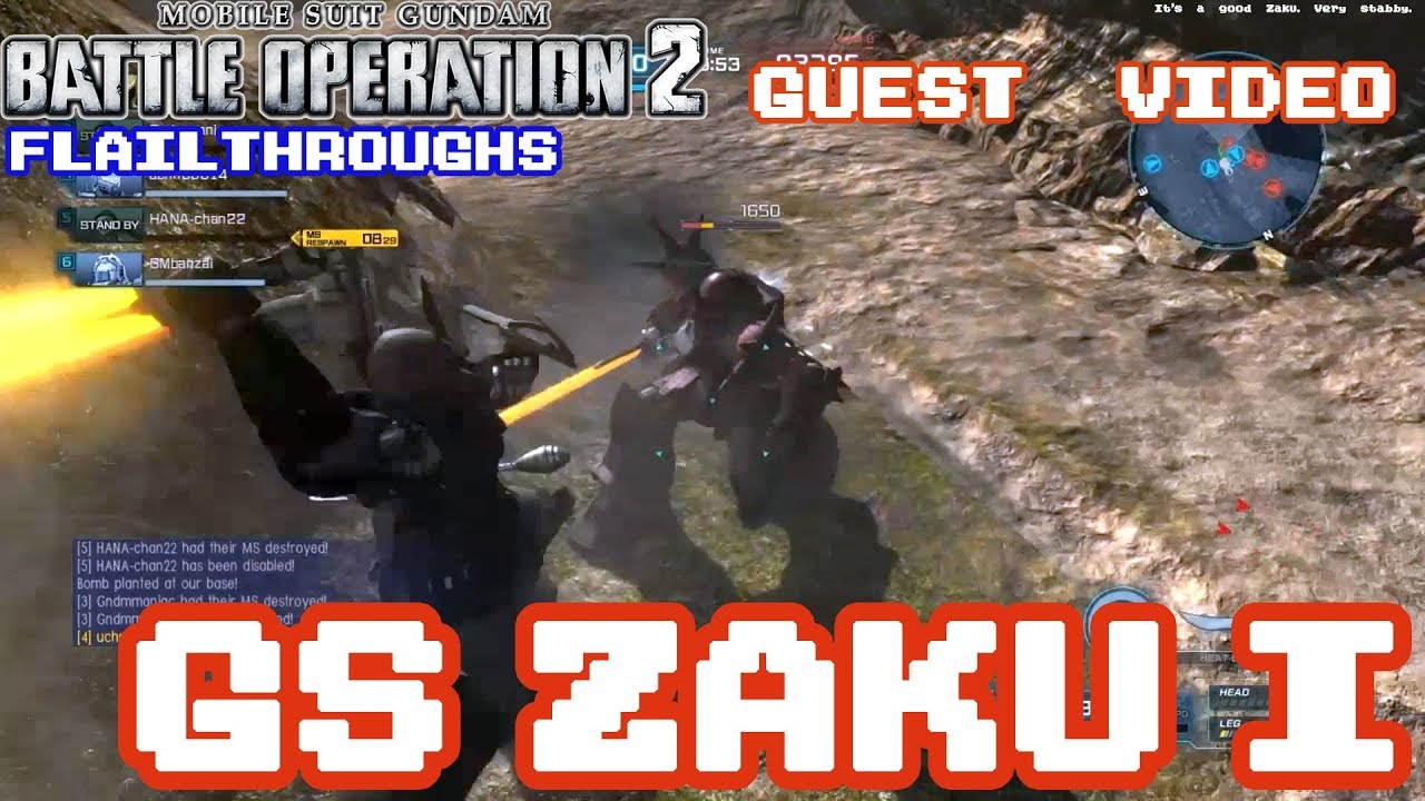 Gundam Battle Operation 2 Guest Video: MS-05S Gerhart Schmitzer Zaku I