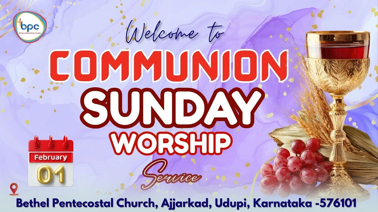 Communion Sunday Worship Service | LIVE | BPC Udupi | 01-02-2026
