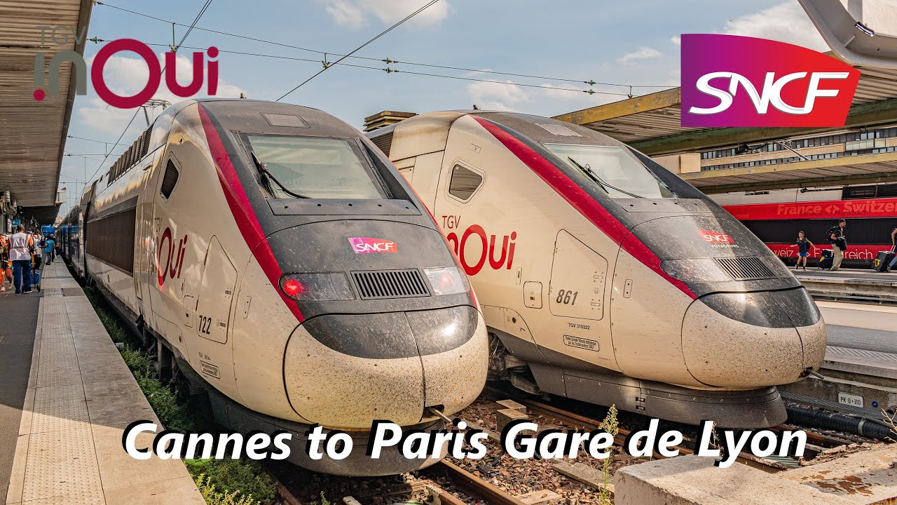 TGV InOui journey: Cannes to Paris Gare de Lyon (SNCF TGV Dasye)