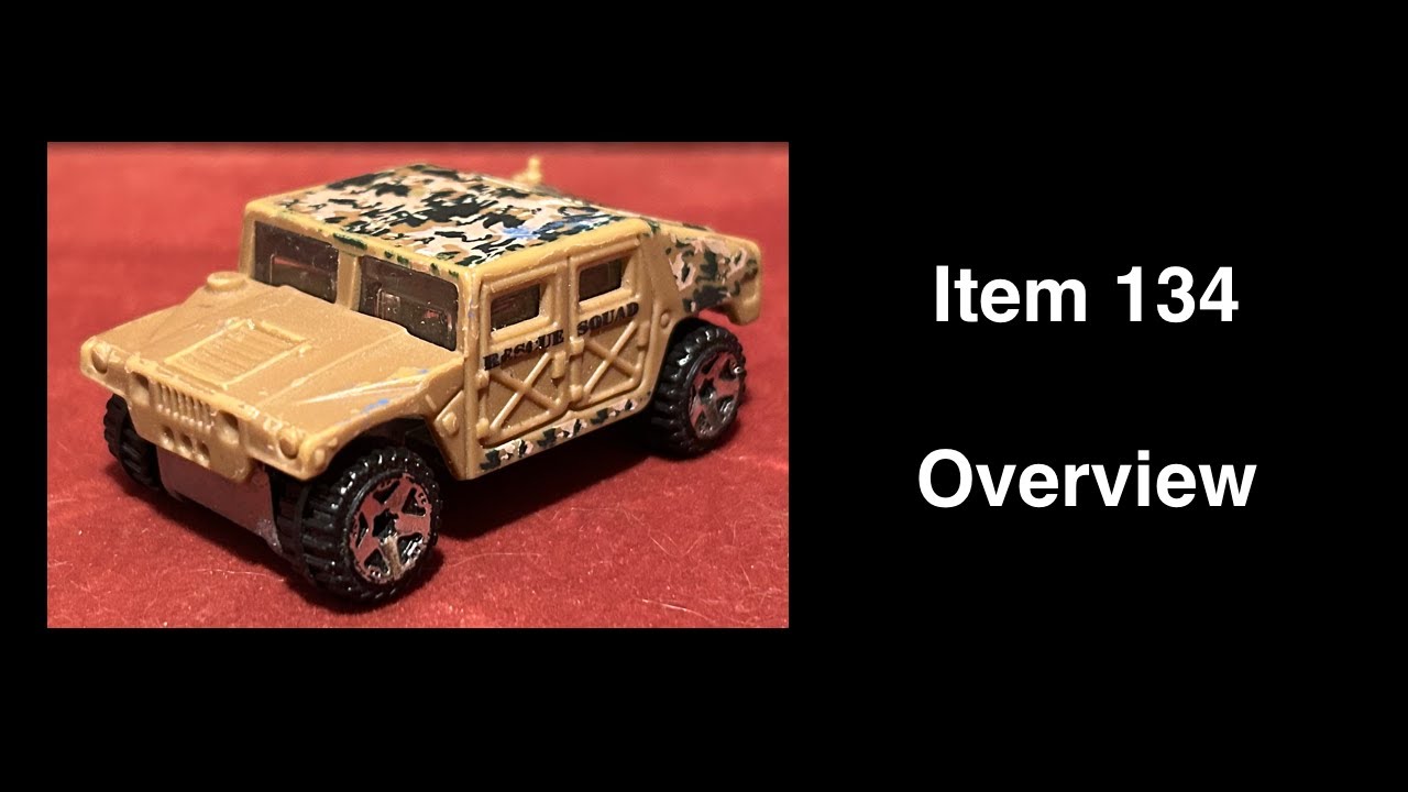 Item 134: Hot Wheels Humvee Color Shifters - Rescue Squad Off Duty 2008