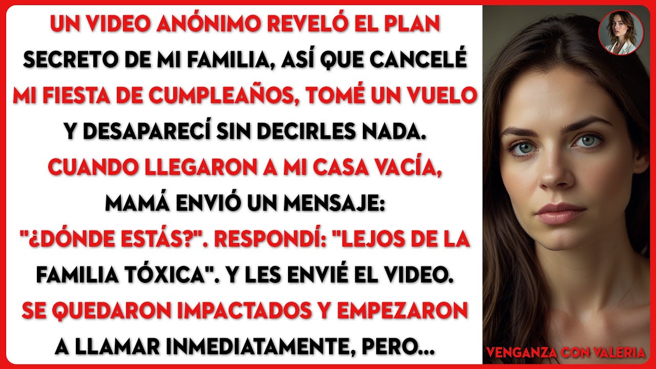 Cancelé inmediatamente mi fiesta de cumpleaños cuando un video anónimo reveló el secreto...