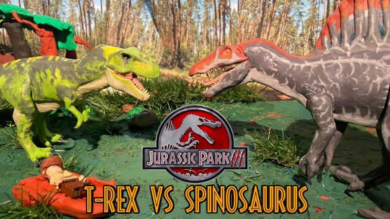 Jurassic Park 3: Spinosaurus vs T-Rex - the rematch animation