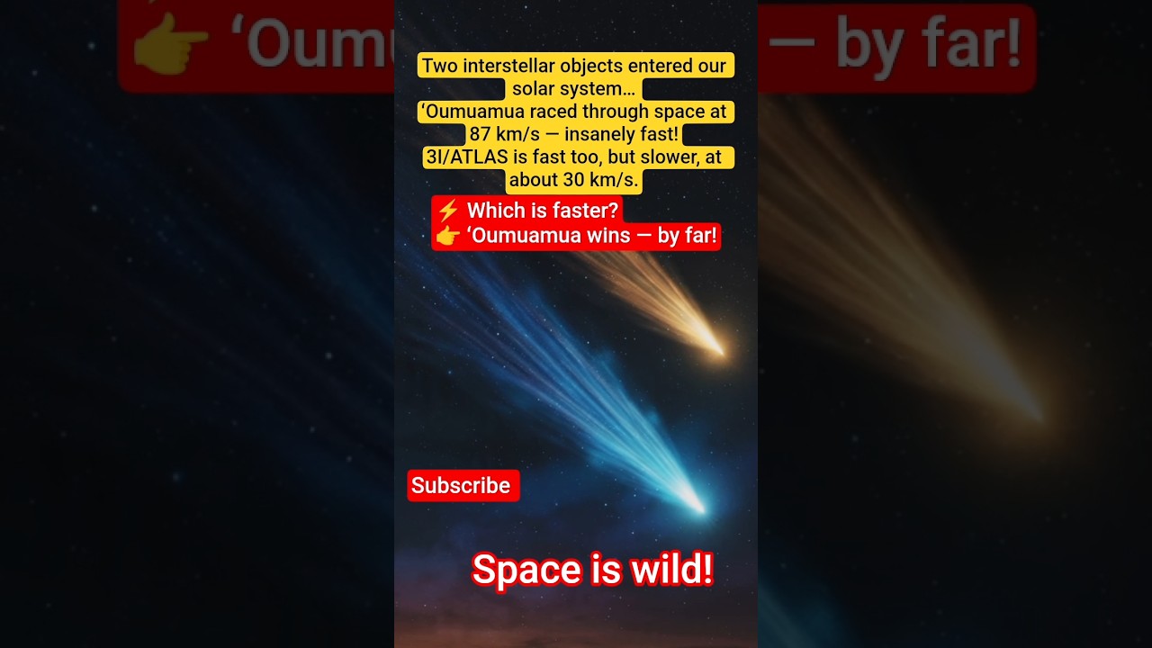 Oumuamua vs 3I/ATLAS ⚡ Which Interstellar Object Is Faster? 