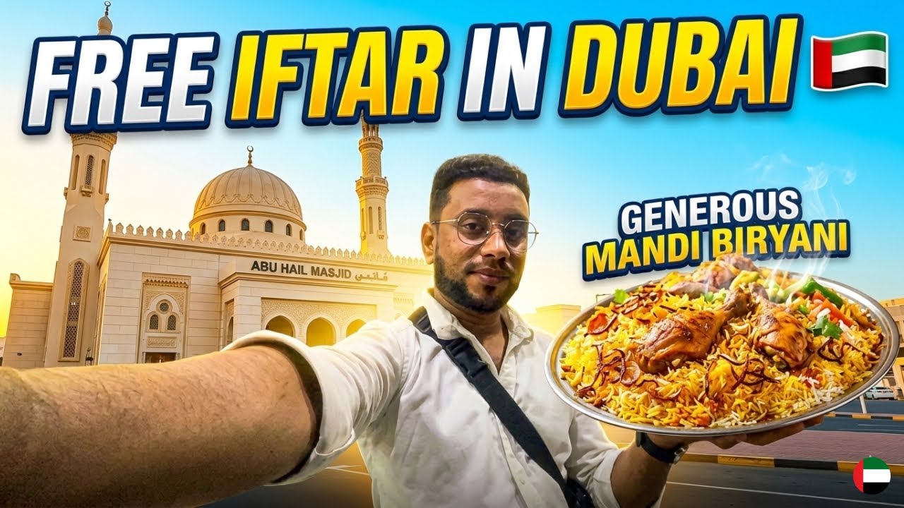 Free Iftar in Dubai Masjid 🇦🇪 | Beautiful Ramadan Experience at Abu Hail Masjid
