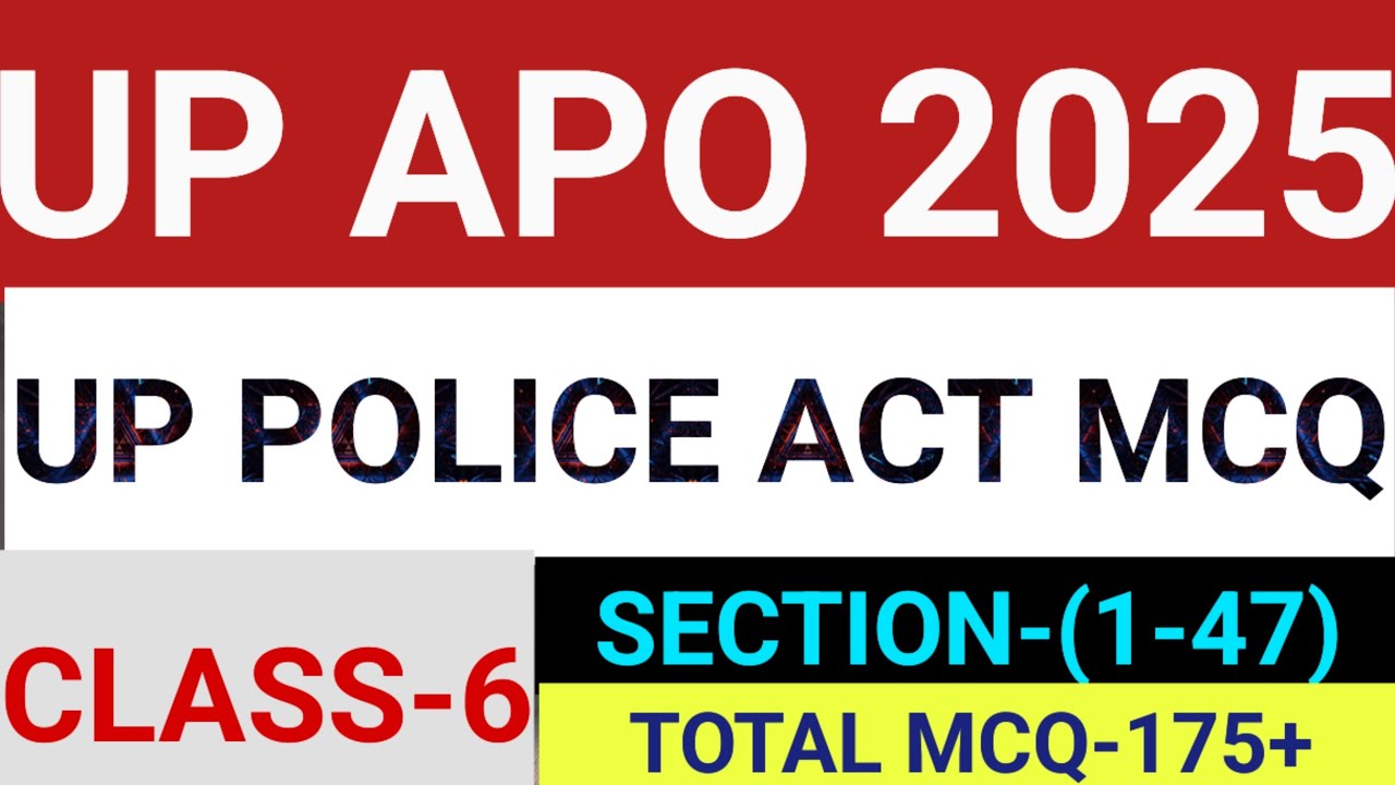 UP POLICE ACT 1861 QUESTIONS// UP POLICE ACT MCQ//UP POLICE ACT OBJECTIVE QUESTIONS