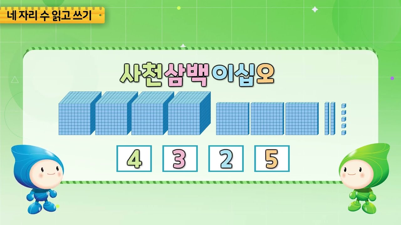 네 자리 수 읽고 쓰기