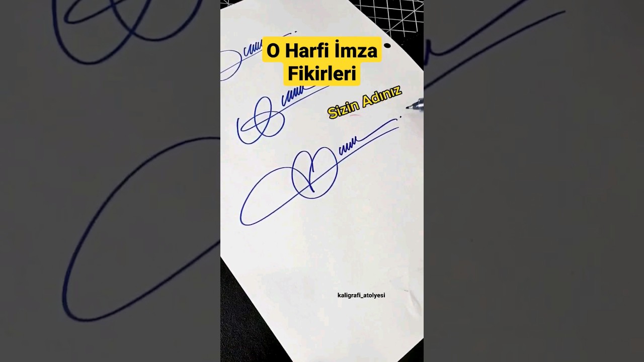 O Harfi İmza Fikirleri #imzafikirleri #imzatasarımı #signature