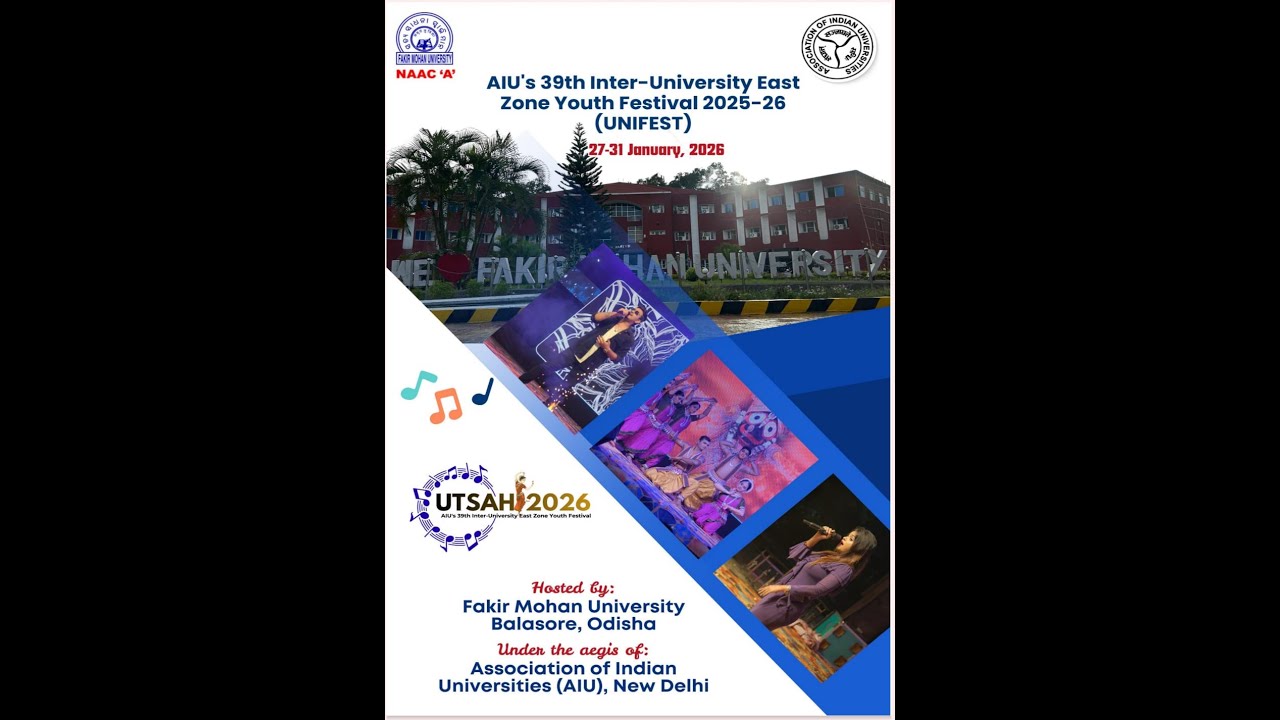 AIU'S 39th  ( UTSAH - 2026 ) II INAGURATION II CULTURAL PROCESSION IIFAKIR MOHAN UNIVERSITY II