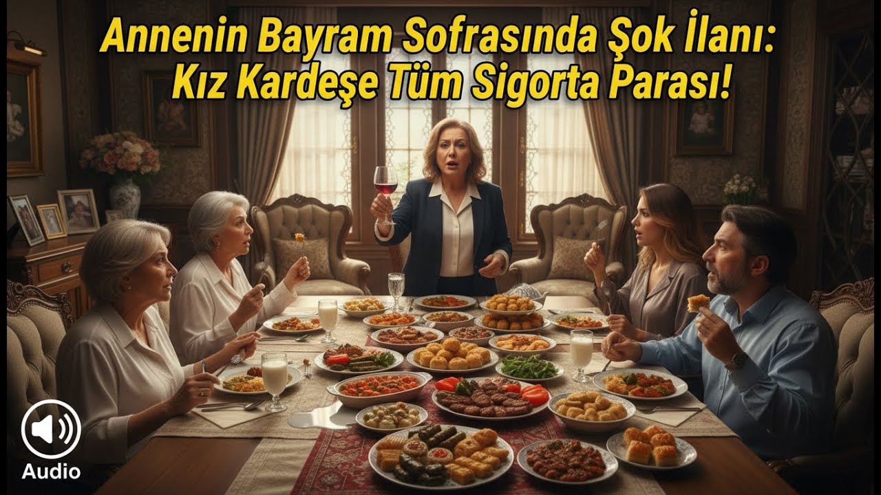 Annenin Bayram yemeğinde ayağa kalkıp 20 aile üyesinin önünde kız kardeşimin tüm sigorta