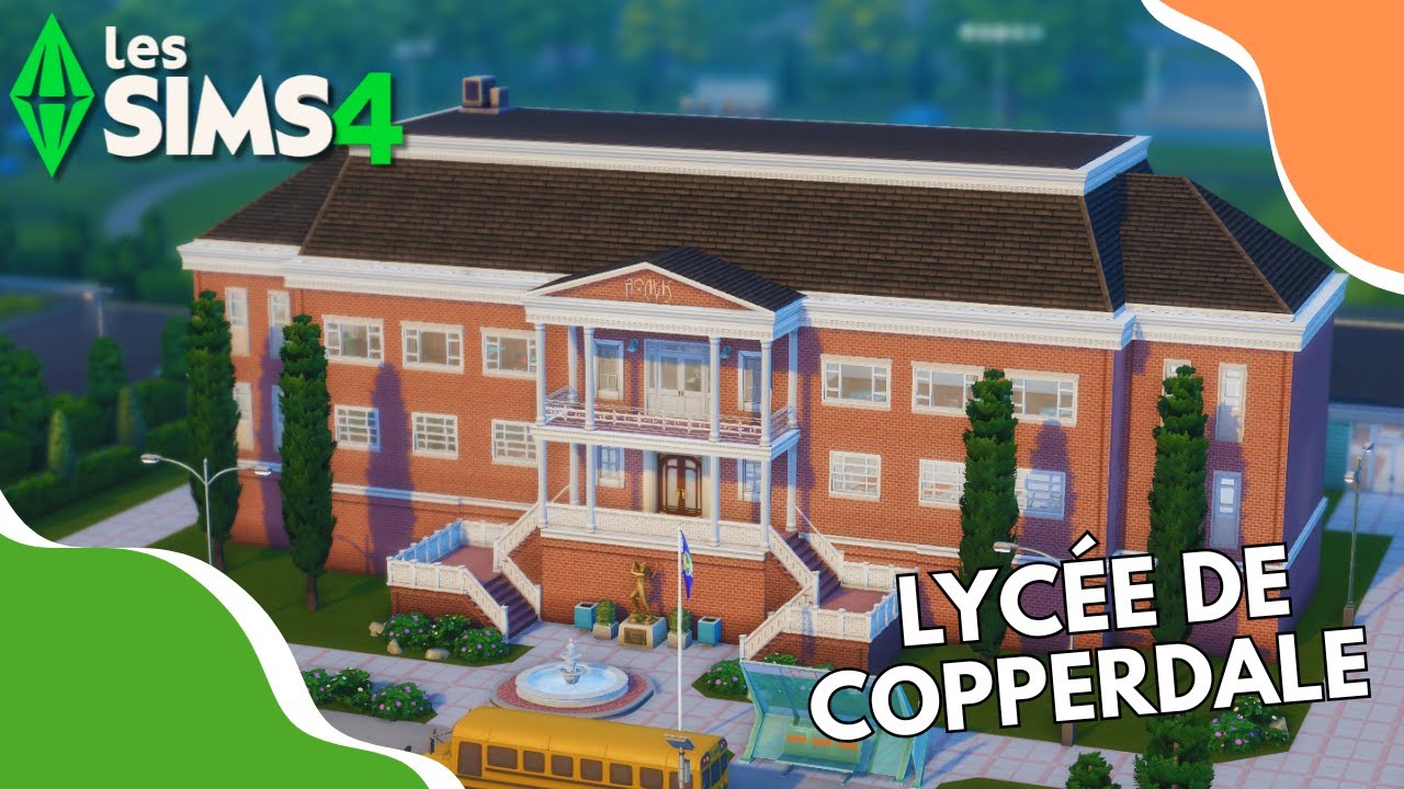 c'est ma PLUS BELLE CONSTRUCTION 🤩🩷 LYCÉE DE COPPERDALE - LES SIMS 4 📚🏫