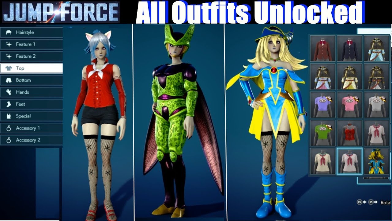 Jump Force - All Outfits Unlocked Showcase