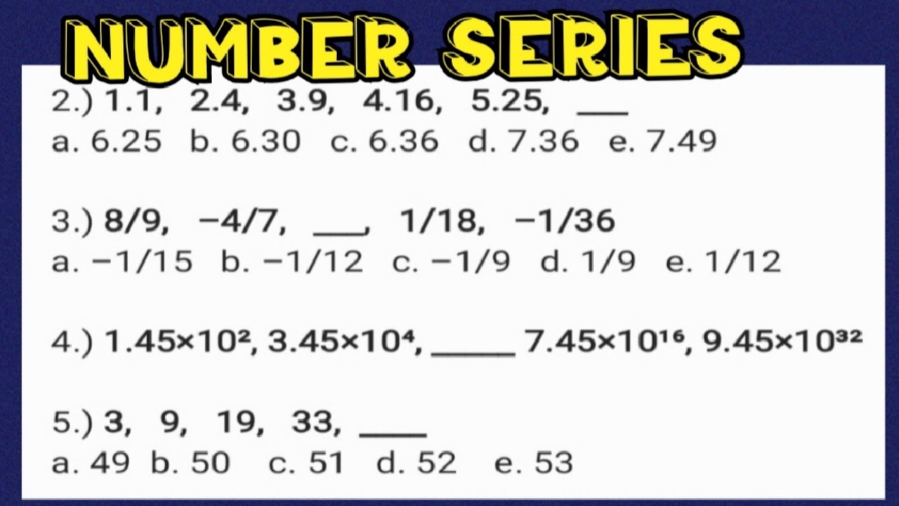 Number Series | Civil Service Exam [lumabas] part1