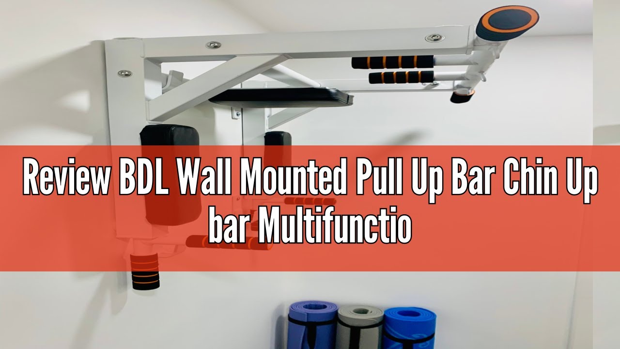Review BDL Wall Mounted Pull Up Bar Chin Up bar Multifunctional Dip Station for Indoor Home Gym Work