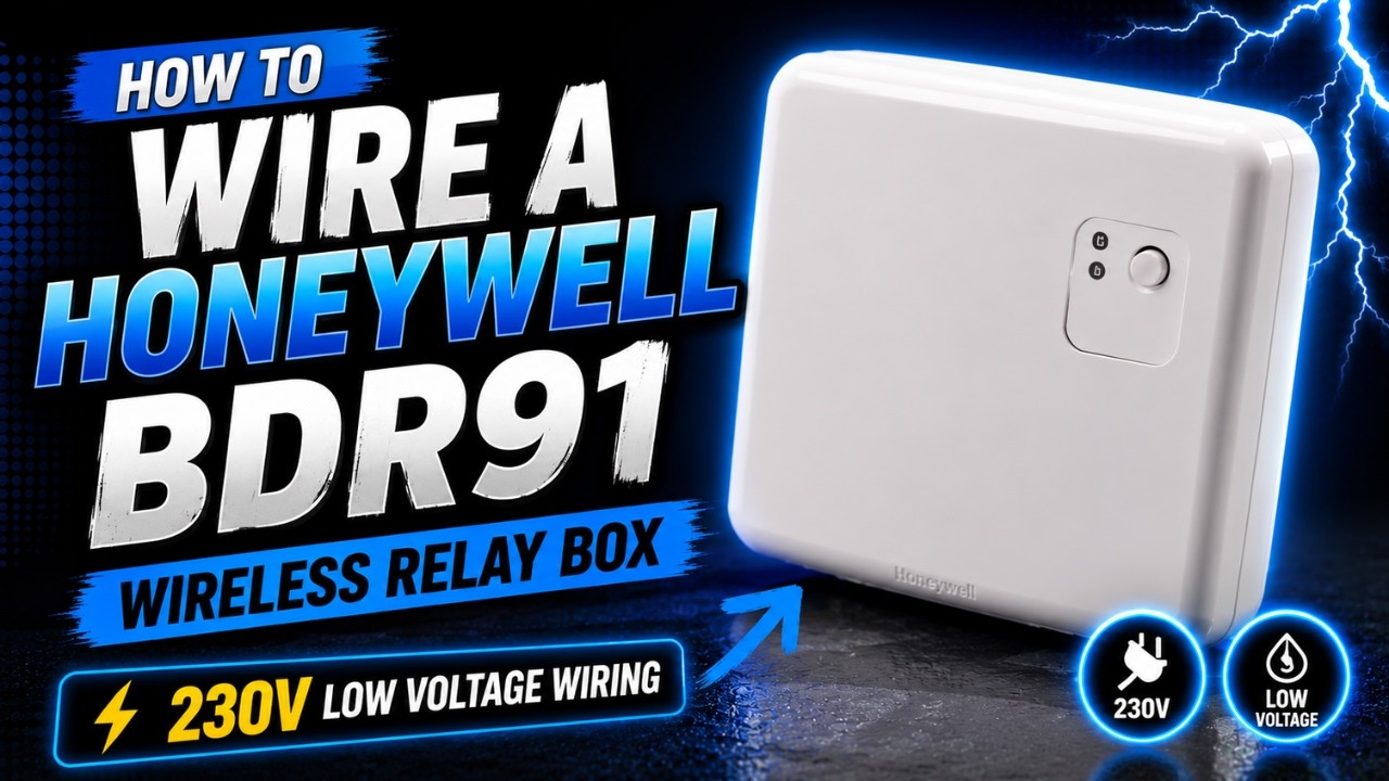 Как подключить беспроводной релейный блок Honeywell BDR91 (низковольтная проводка 230 В)
