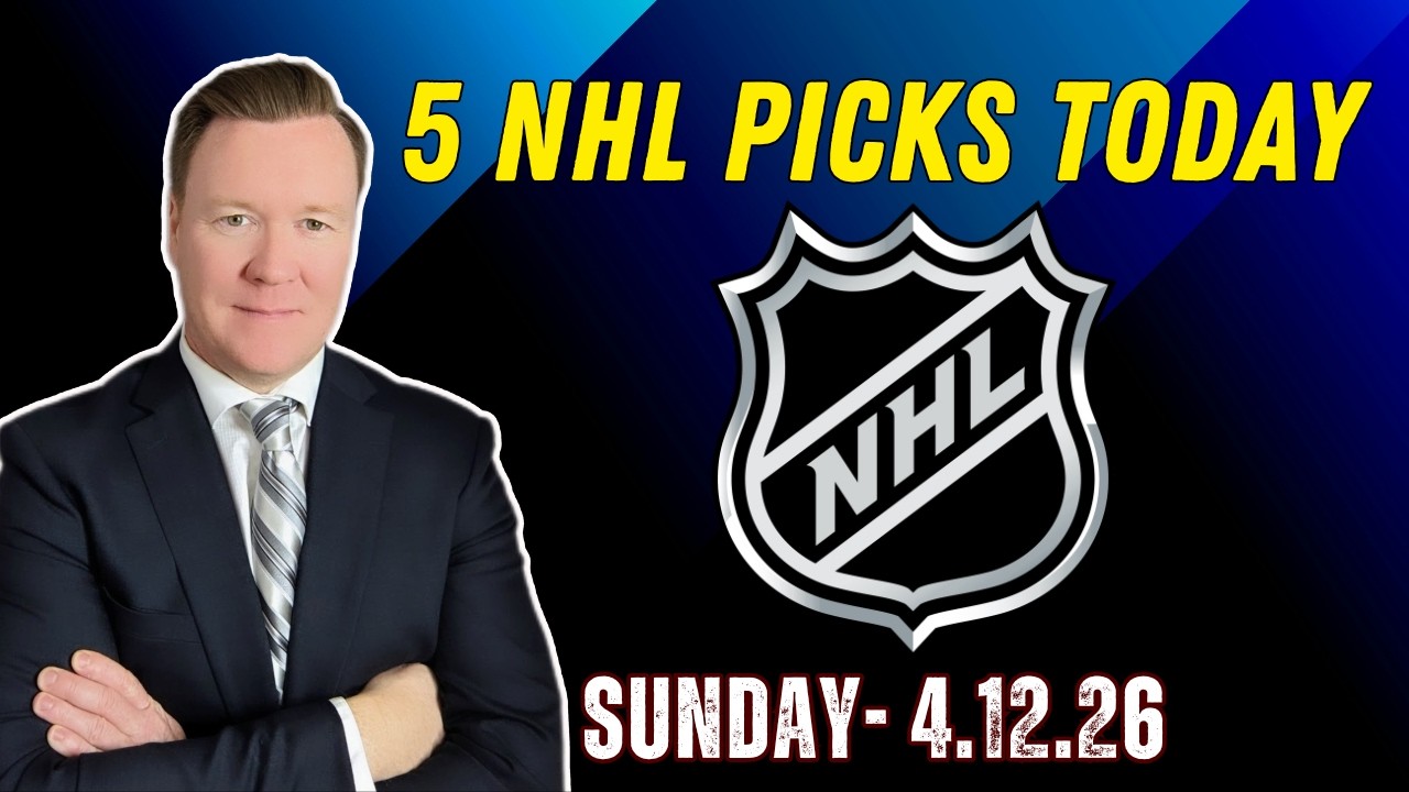 Sunday 5 NHL Betting Picks l 4/12/26 l Vernon&rsquo;s Best NHL Bets, Expert Picks and Predictions