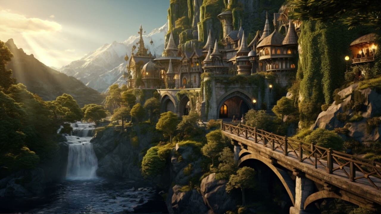 ELVEN PARADISE ~ Waterfall and Nature Ambience