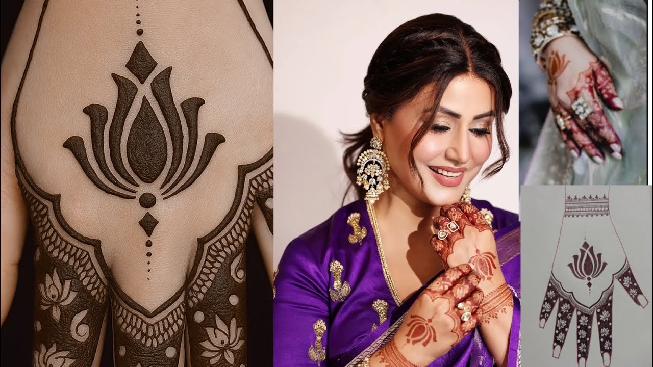 Hina Khan wedding mehndi design step by step/Hina Khan mehndi design tutorial 