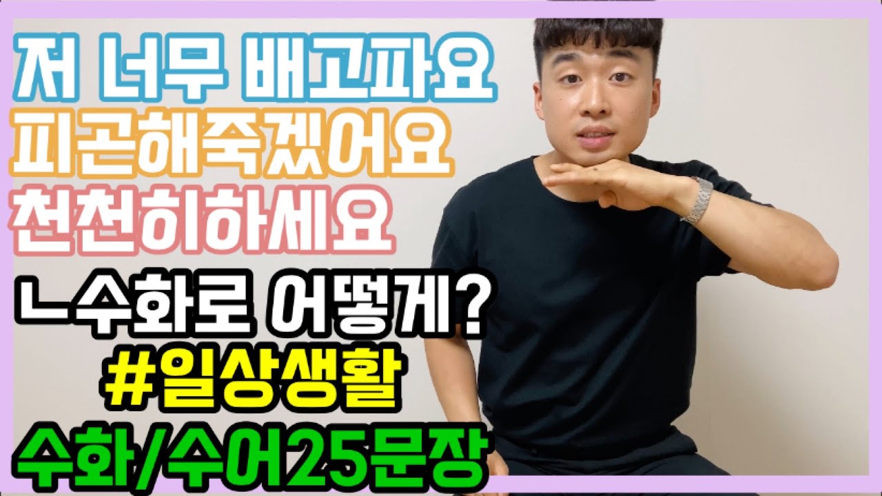 무조건 쓰는 수화/수어배우기 25문장(일상대화, 거울모드)