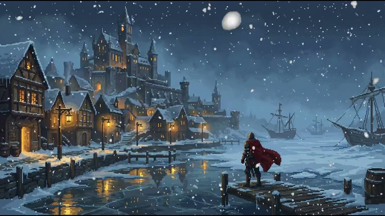 You Found a Checkpoint❄️ Rest in the Warm Town (432Hz Deep Sleep)