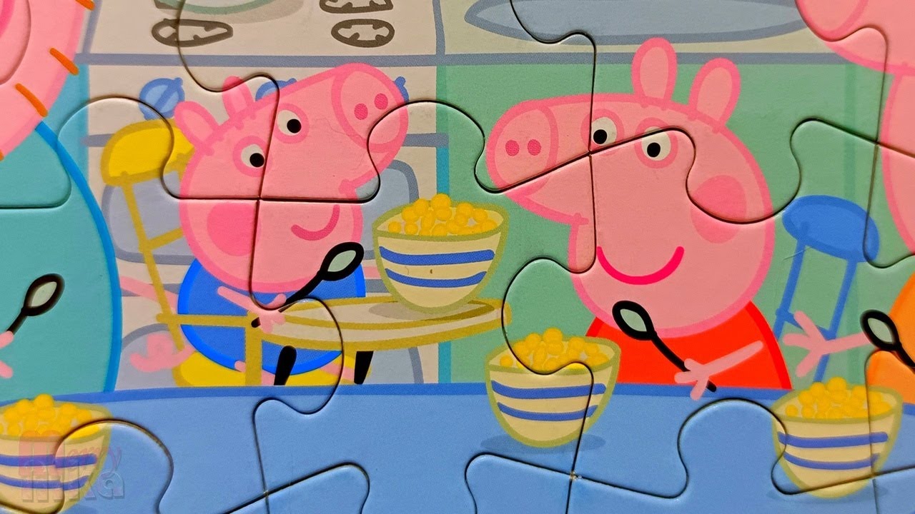Свинка Пеппа и её Братик Джордж - Сборник пазлов для детей Peppa Pig | Merry Nika